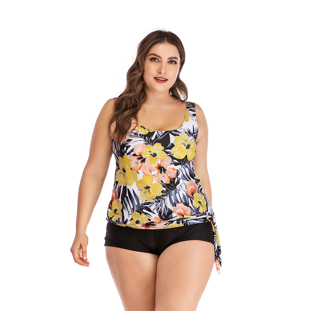 F4781 Plus Size Print Tankini Swimjupmsuit Swimsuit Beachwear Padded Swimwear